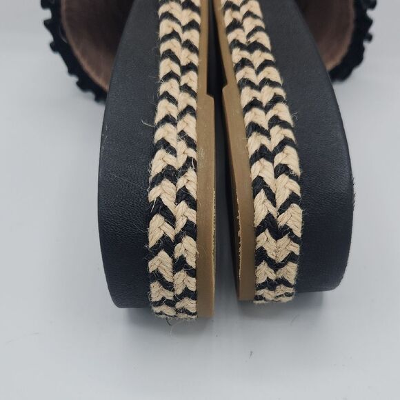 Kate Spade New York Women's Zahara Black Leather Ruffle Slide Sandal - Picture 9 of 10